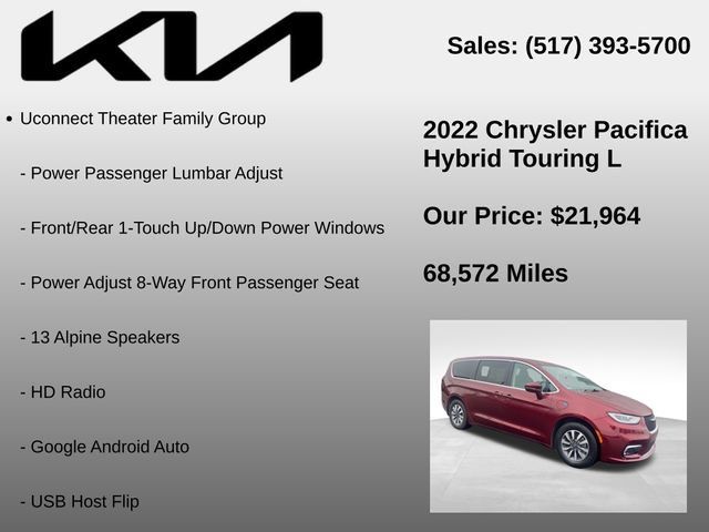 Used 2022 Chrysler Pacifica Touring-L w/ Uconnect Theater Family Group FWD image 10