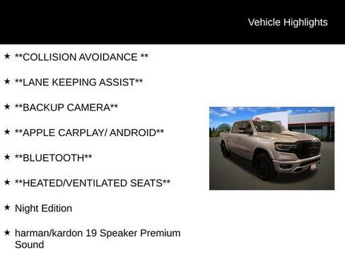 Used 2022 RAM 1500 Limited w/ Night Edition AWD/4WD image 2