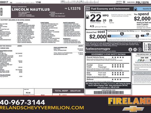 Used 2023 Lincoln Nautilus Reserve w/ Luxury Package image 1