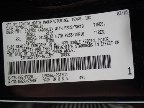 Used 2015 Toyota Tundra SR5 w/ SR5 Upgrade Package AWD/4WD image 26