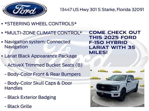 New 2025 Ford F150 Lariat w/ Equipment Group 501A Mid image 15