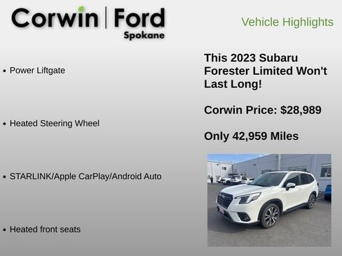 Used 2023 Subaru Forester Limited w/ Popular Package #2 AWD/4WD image 11