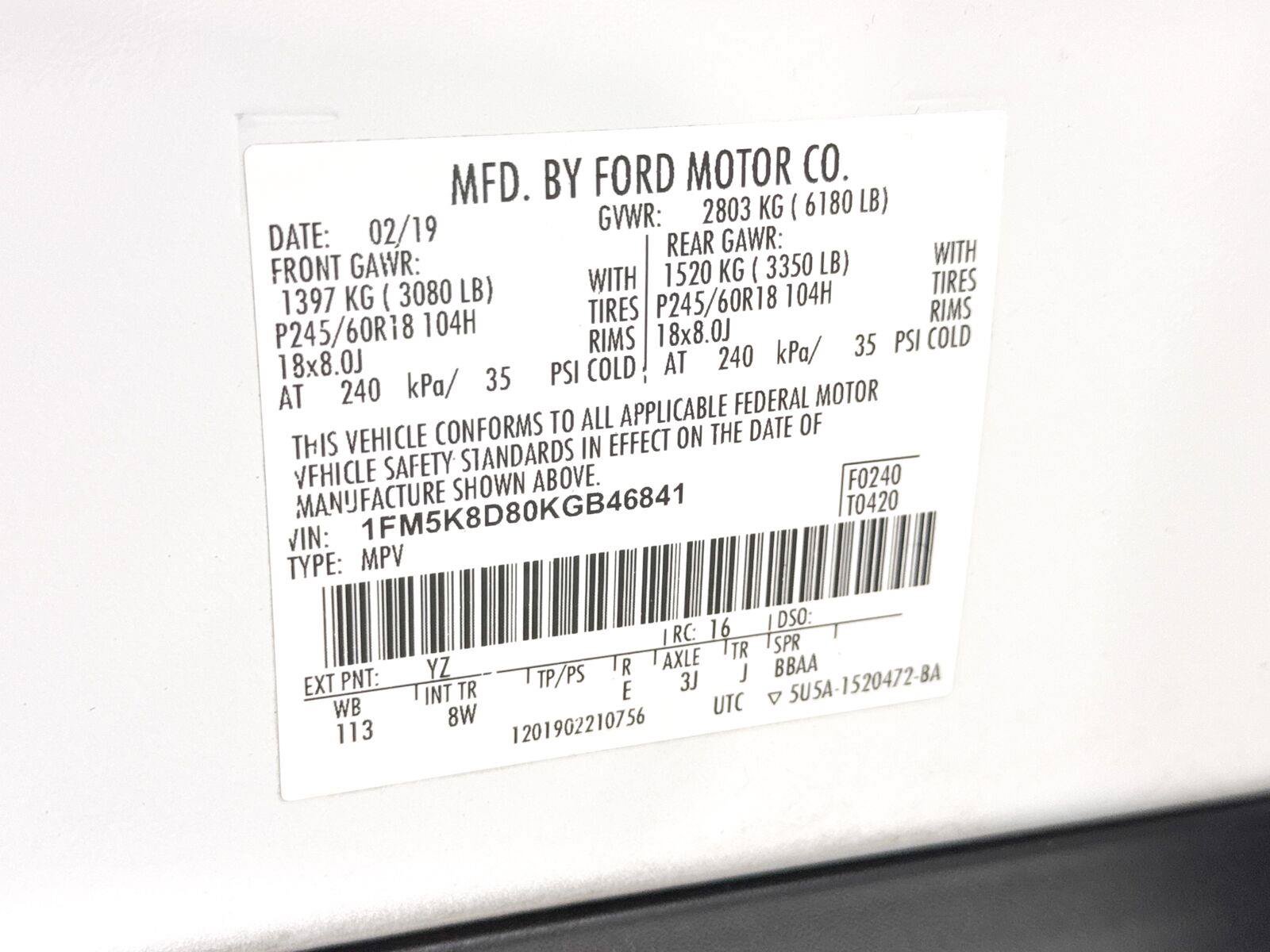 Used 2019 Ford Explorer XLT w/ Equipment Group 201A AWD/4WD image 31