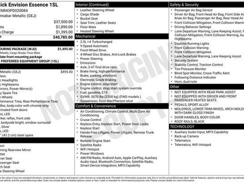 Used 2023 Buick Envision Essence w/ Sport Touring Package FWD image 65