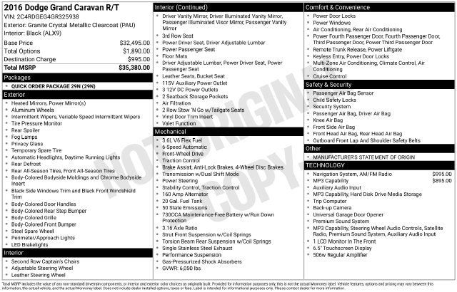 Used 2016 Dodge Grand Caravan R/T FWD image 16