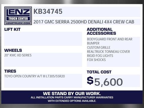 Used 2017 GMC Sierra 2500 Denali w/ Duramax Plus Package AWD/4WD image 2