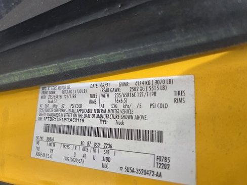 Used 2021 Ford Transit 250 148 High Roof w/ Load Area Protection Package image 13