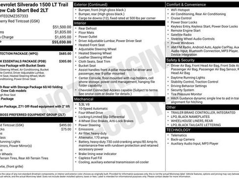Certified 2021 Chevrolet Silverado 1500 LT Trail Boss w/ Bed Protection Package AWD/4WD image 6