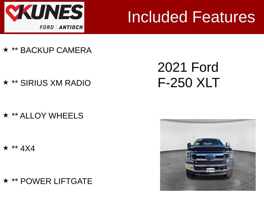 Used 2021 Ford F250 XLT w/ Snow Plow Prep Package AWD/4WD image 3