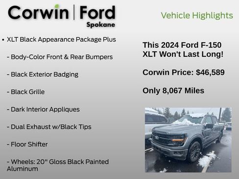 Used 2024 Ford F150 XLT w/ Equipment Group 302A MID image 6