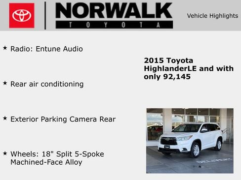 Used 2015 Toyota Highlander LE image 10