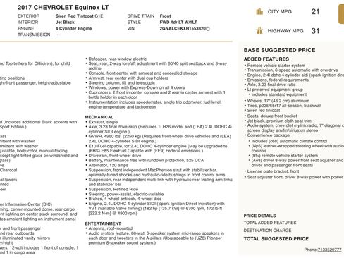 Used 2017 Chevrolet Equinox LT w/ Convenience Package image 5