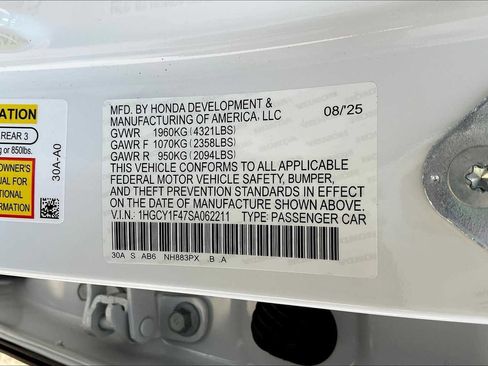 New 2025 Honda Accord SE image 22