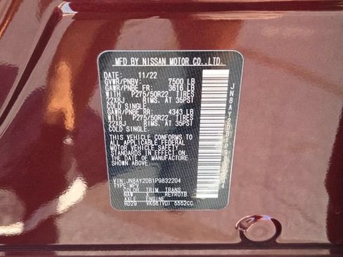 Used 2023 Nissan Armada Platinum w/ Captain's Chairs Package AWD/4WD image 37