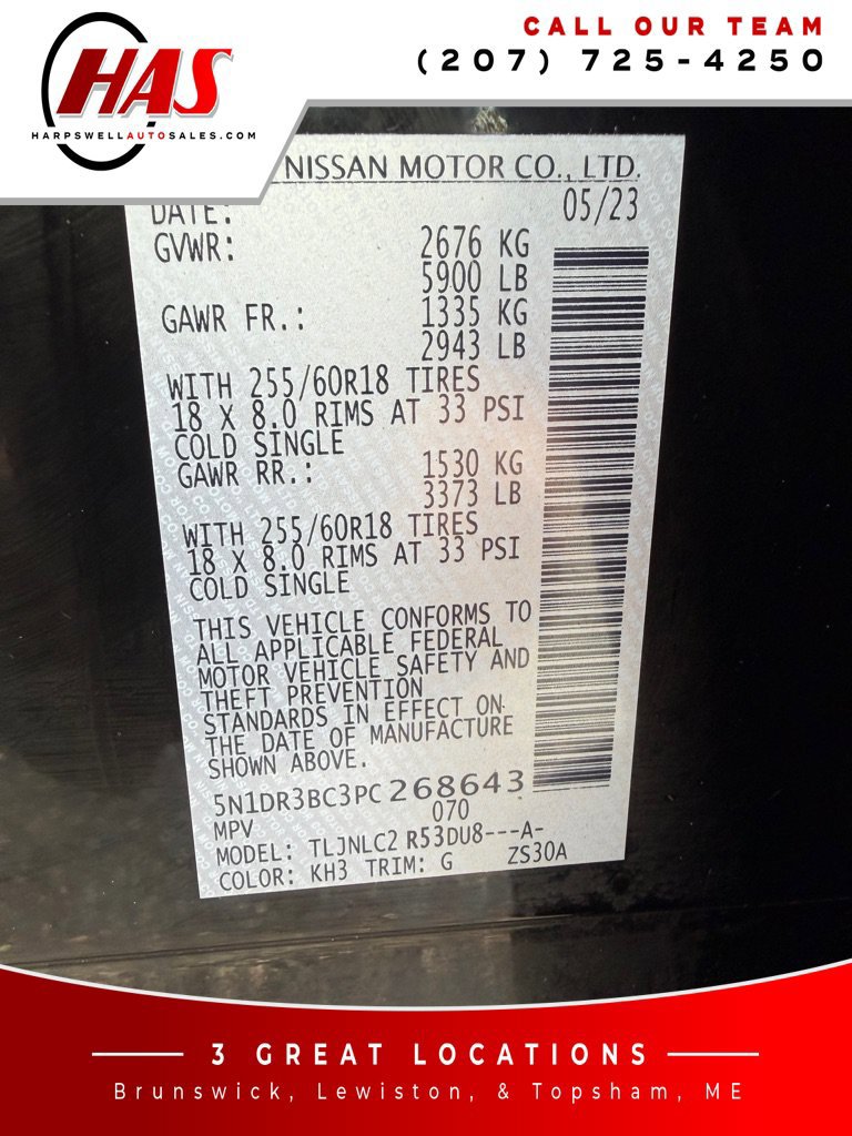 Used 2023 Nissan Pathfinder SV w/ Cargo Package AWD/4WD image 36