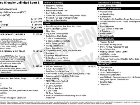 Used 2022 Jeep Wrangler Unlimited Sport AWD/4WD image 39