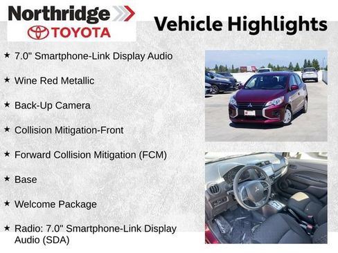Used 2024 Mitsubishi Mirage ES FWD image 2