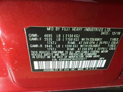 Used 2017 Subaru Outback 2.5i Premium image 15