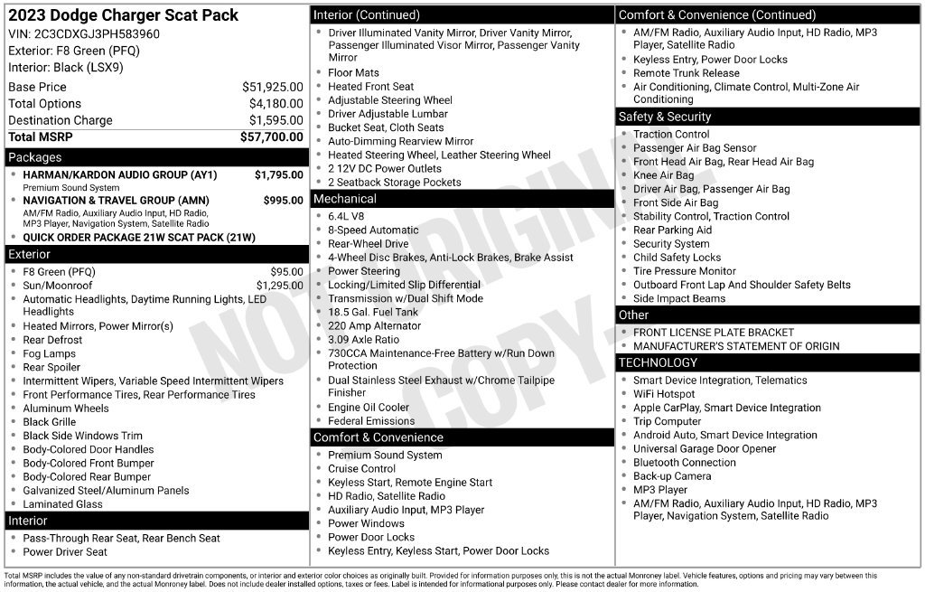 Used 2023 Dodge Charger Scat Pack w/ Harman/Kardon Audio Group RWD image 13