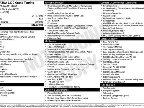 Used 2016 MAZDA CX-9 Grand Touring image 2