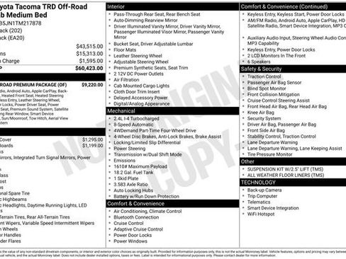 New 2026 Toyota Tacoma TRD Off-Road w/ TRD Off Road Premium Package image 7