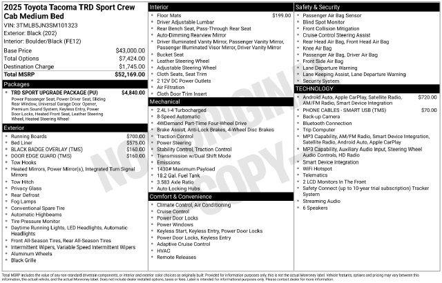 Certified 2025 Toyota Tacoma TRD Sport w/ TRD Sport Upgrade Package AWD/4WD image 35