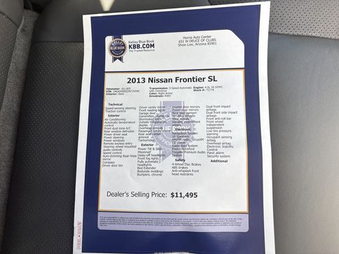 Used 2013 Nissan Frontier SL w/ Moonroof Pkg image 28