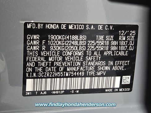 Certified 2026 Honda HR-V Sport image 13