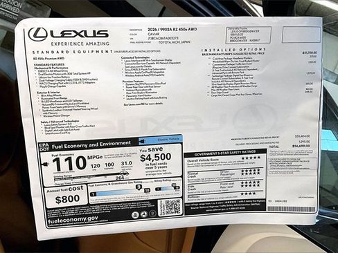 New 2026 Lexus RZ 450e AWD image 13