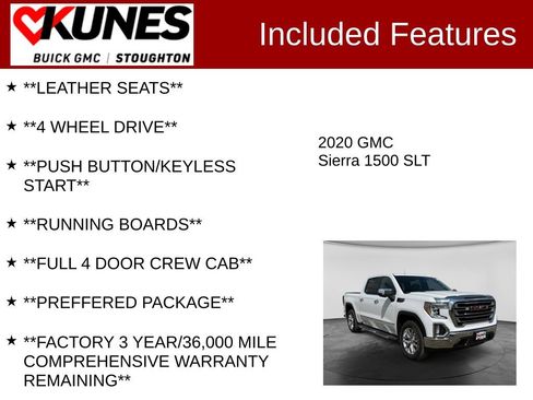 Used 2020 GMC Sierra 1500 SLT w/ SLT Premium Package AWD/4WD image 3