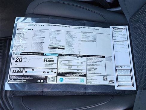 New 2026 Chevrolet Silverado 1500 W/T w/ WT Safety Package RWD image 15