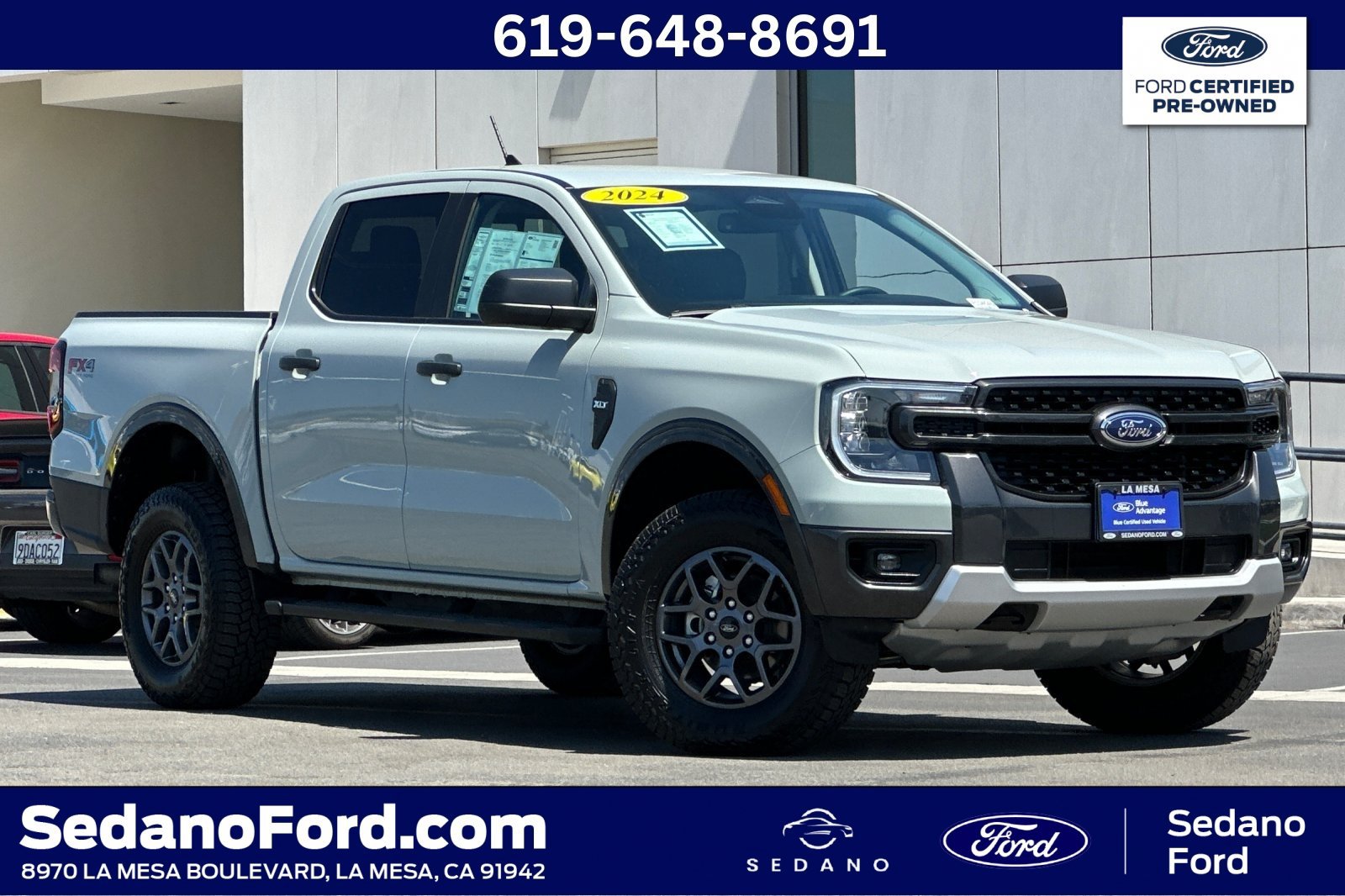 Certified 2024 Ford Ranger XLT w/ FX4 Off-Road Package AWD/4WD image 1