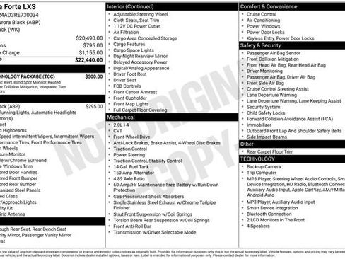 Used 2024 Kia Forte LXS w/ LXS Technology Package FWD image 3