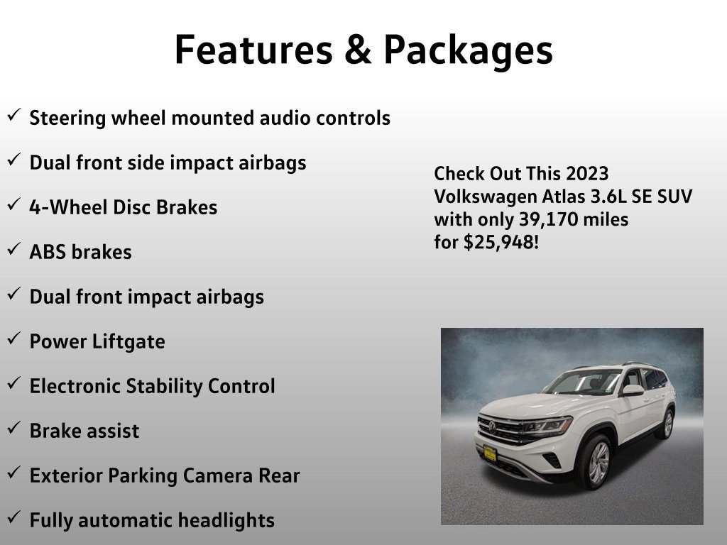 Used 2023 Volkswagen Atlas SE AWD/4WD image 8