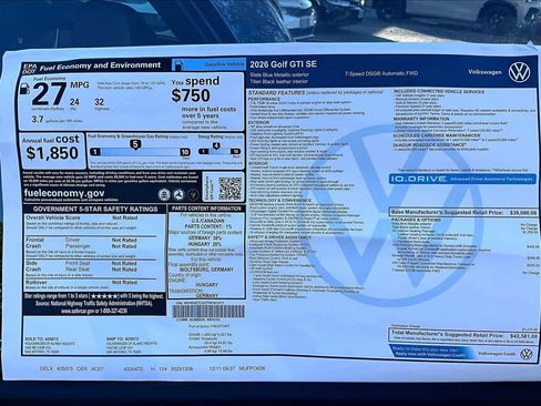 New 2026 Volkswagen GTI SE image 19