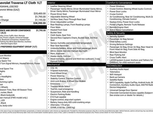Certified 2020 Chevrolet Traverse LT FWD image 41