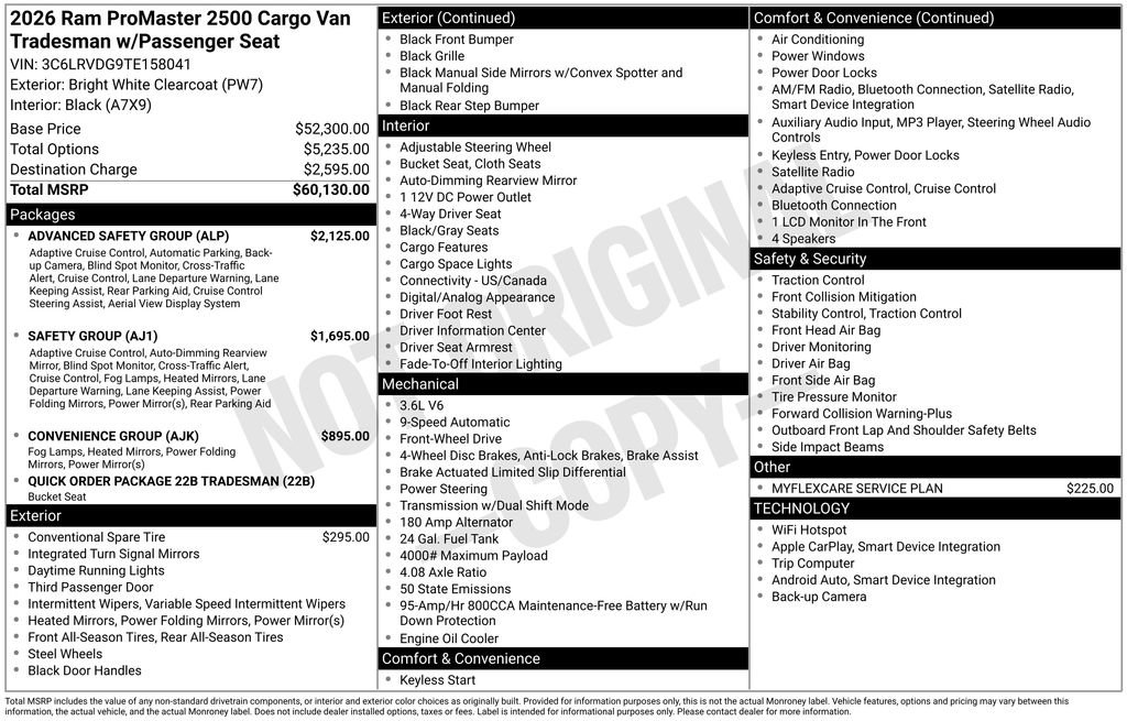 New 2026 RAM ProMaster 2500 w/ Advanced Safety Group FWD image 47