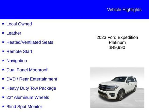 Used 2023 Ford Expedition Platinum AWD/4WD image 2
