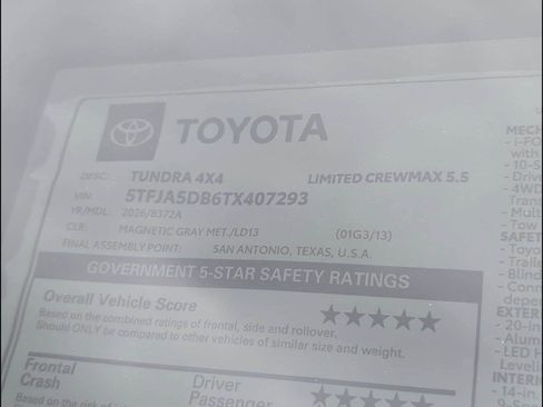 New 2026 Toyota Tundra Limited AWD/4WD image 14