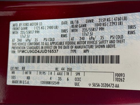 Used 2018 Ford Escape SE image 36