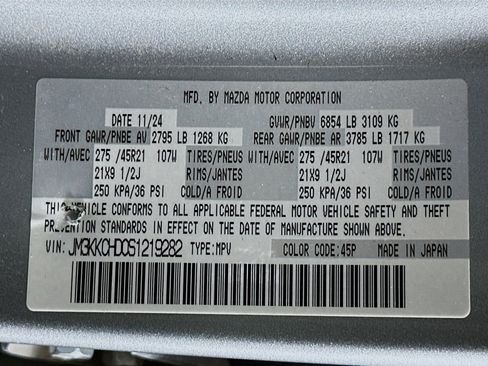 Used 2025 MAZDA CX-90 3.3 Turbo w/ Premium Sport Pkg image 12