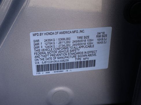 Certified 2018 Acura MDX FWD image 21