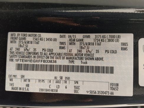 Used 2015 Ford F150 Lariat AWD/4WD image 33