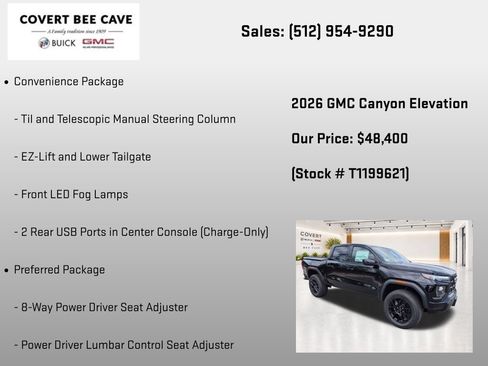 New 2026 GMC Canyon Elevation w/ Convenience Package AWD/4WD image 20