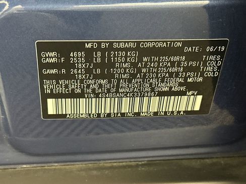 Used 2019 Subaru Outback 2.5i Limited AWD/4WD image 9