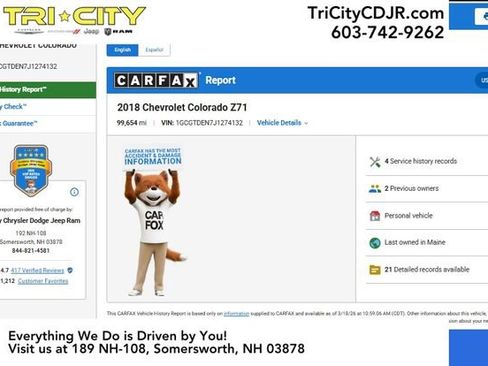 Used 2018 Chevrolet Colorado Z71 image 12