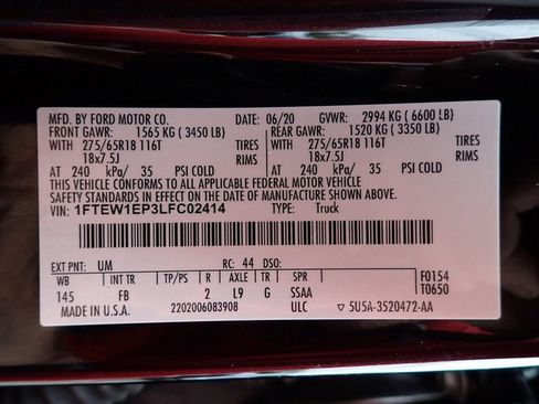 Used 2020 Ford F150 XLT w/ Equipment Group 302A Luxury AWD/4WD image 22