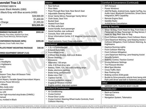 Used 2025 Chevrolet Trax LS w/ LS Convenience Package FWD image 5