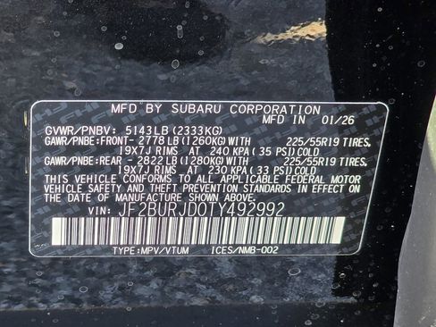 New 2026 Subaru Outback Touring XT AWD/4WD image 33
