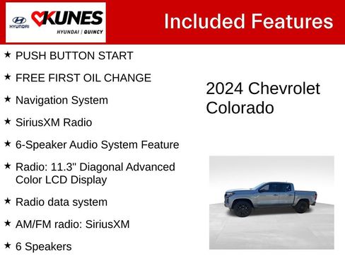 Used 2024 Chevrolet Colorado Z71 w/ LPO, Dark Essentials Package AWD/4WD image 3